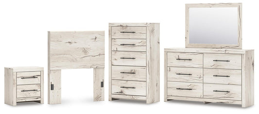 Lawroy Twin Panel Headboard, Dresser, Mirror, Chest and Nightstand