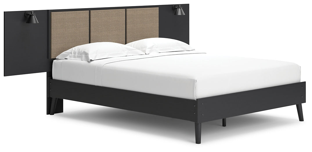 Charlang Queen Panel Platform Bed with Dresser