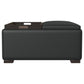 Paris Multifunctional Upholstered Storage Ottoman with Utility Tray Black