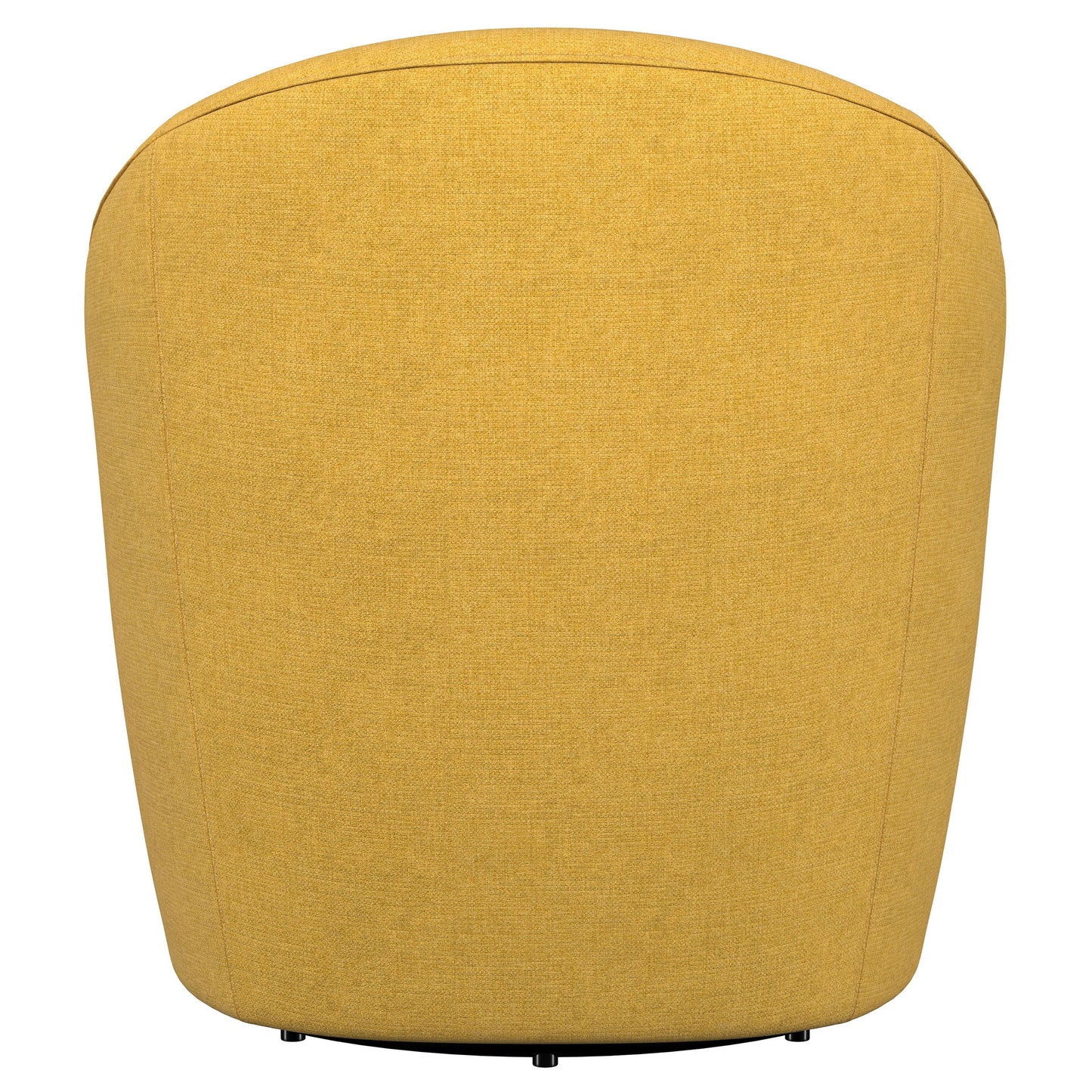 Leon Upholstered Accent Swivel Barrel Chair Mustard Yellow