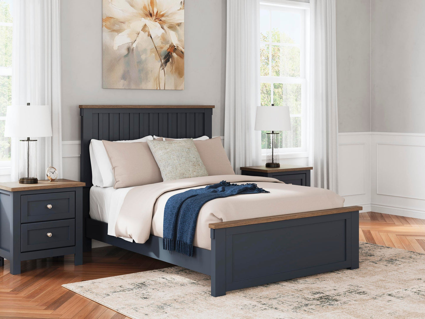 Landocken Full Panel Bed, Dresser, Mirror and Nightstand