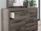 Graystorm Full Panel Bed, Dresser, Mirror and Nightstand