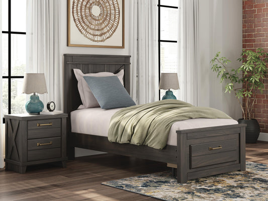 Vonitta Bay Twin Panel Platform Storage Bed