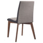 Redbridge Upholstered Side Chairs Grey and Natural Walnut (Set of 2)