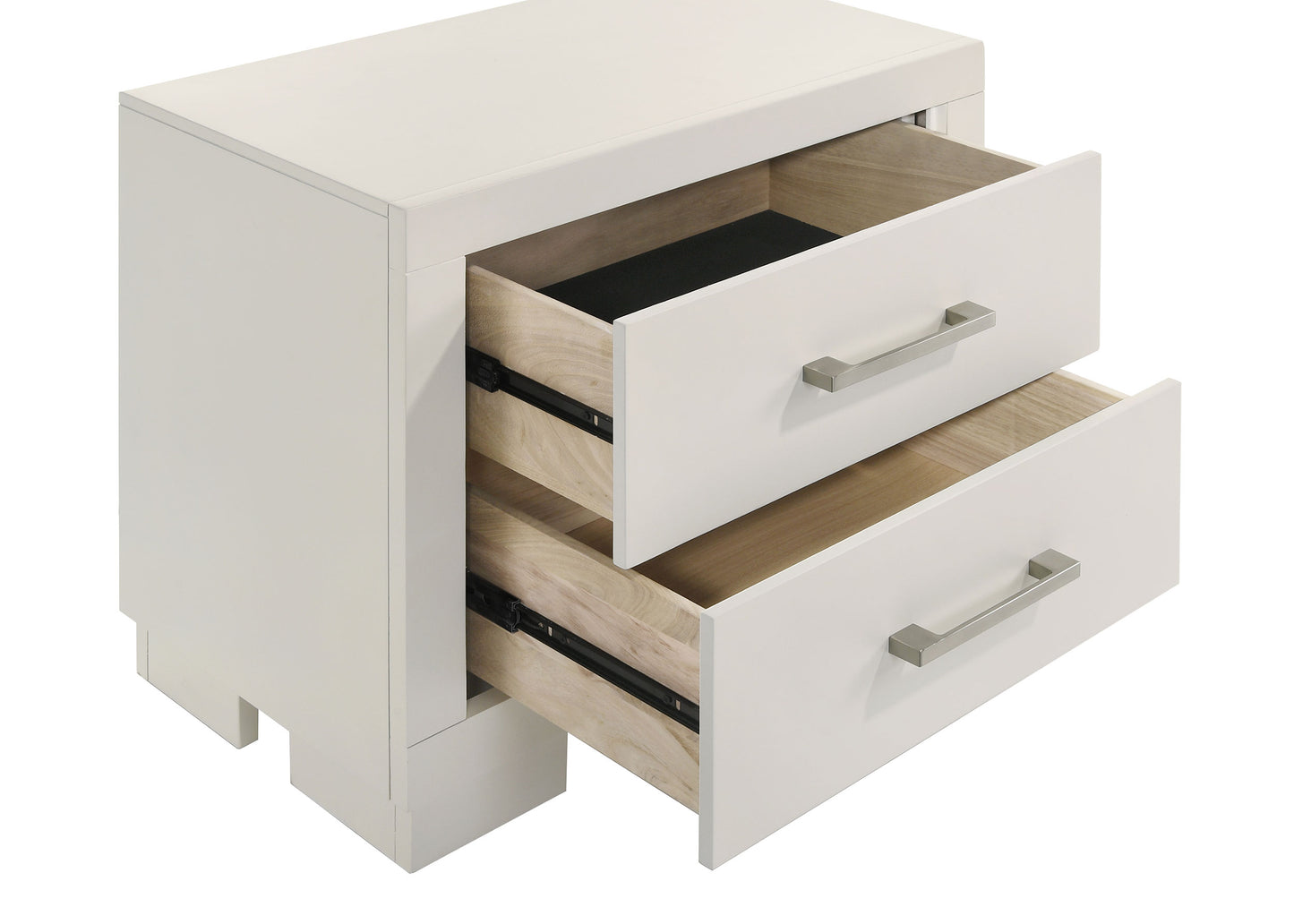 Jessica Bedroom Set with Nightstand Panels White