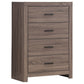 Brantford 4-drawer Bedroom Chest Barrel Oak