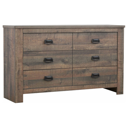 Frederick 6-drawer Dresser Weathered Oak