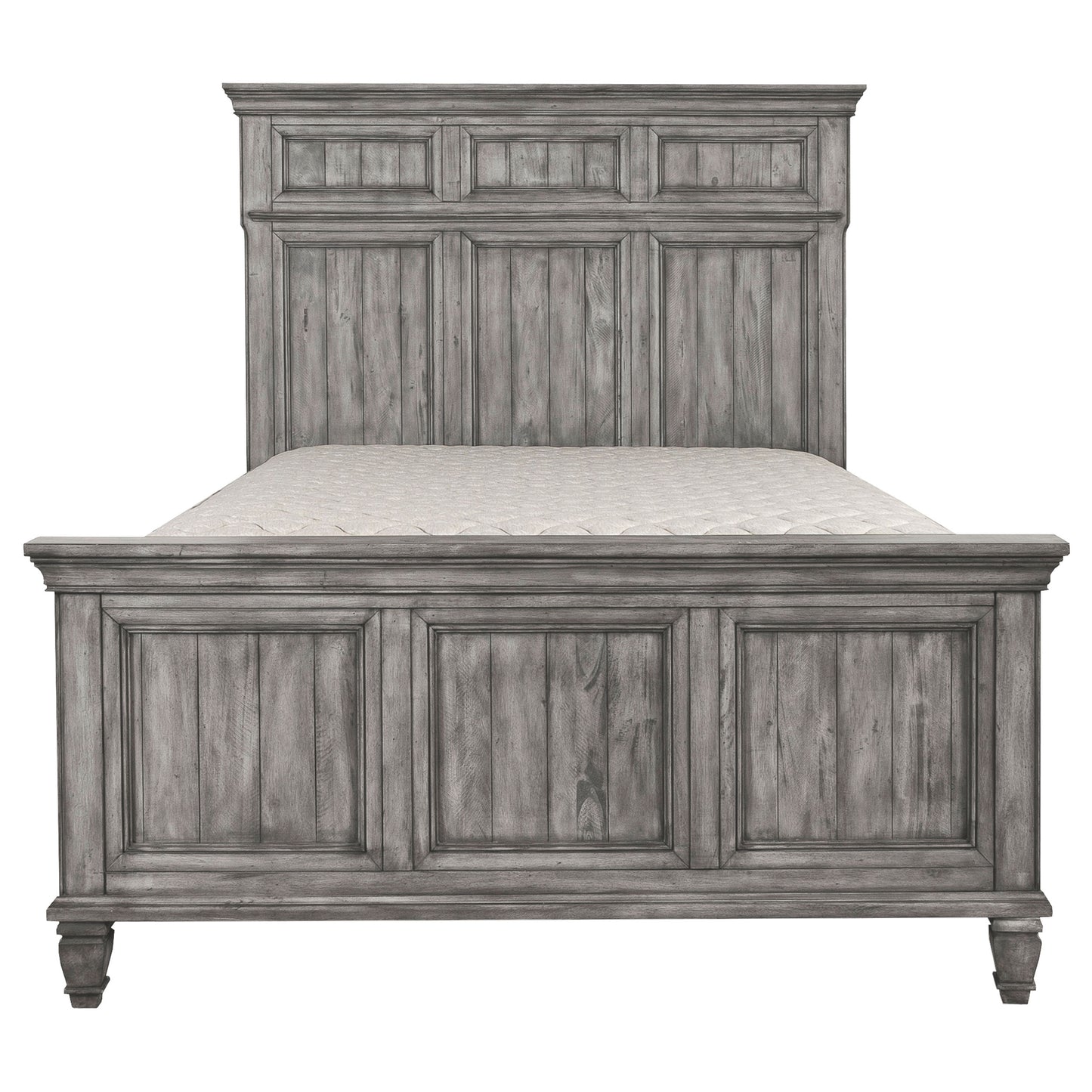 Avenue Wood Eastern King Panel Bed Weathered Grey