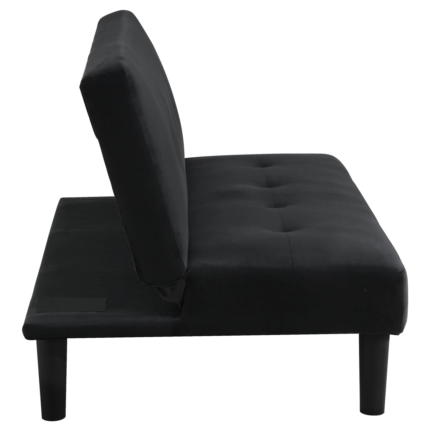 Stanford Multipurpose Upholstered Tufted Convertible Sofa Bed Black