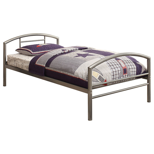 Baines Metal Twin Open Frame Bed Silver